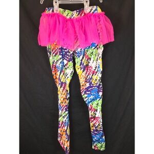 Curtain Call Costume Set LC Skirt Top Sequin Vest Leggings Outfit Dance Child Lg